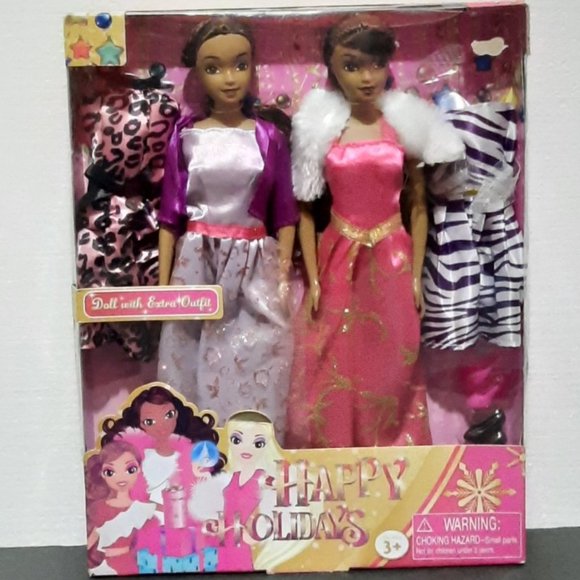 ⚫ $ 8.00 Doll with Extra Outfit Happy Holidays Dolls - Picture 3 of 5
